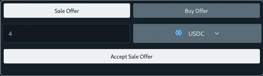 Accept Sale Offer