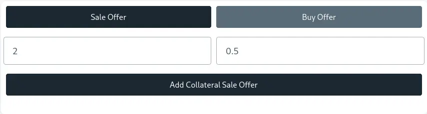 Add Collateral Sale Offer