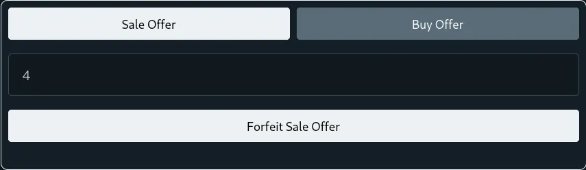 Forfeit a Sale Offer